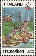 Loi Krathong Festival at Wat Mahathat in Sukhothai