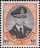 Rama IX, in the uniform of Marshal of the Royal Thai Air Force