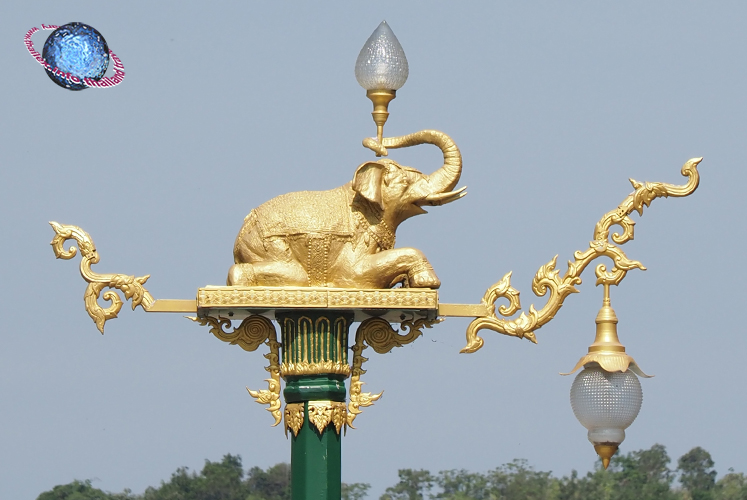 Elephant with Torch Street Lantern, Tambon Tham Nam Phut, Amphur Meuang, Phang Nga