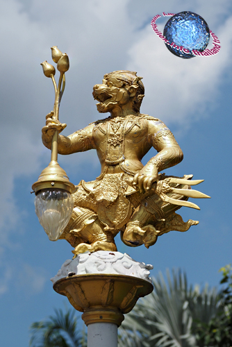 Hanuman Street Lantern, Tambon Ban Chi, Amphur Ban Mih, Lopburi